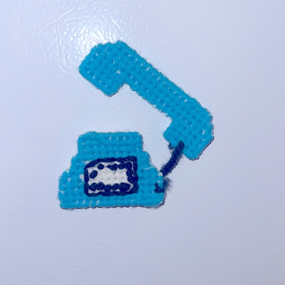Vintage Handmade Telephone Fridge Magnet ☎️